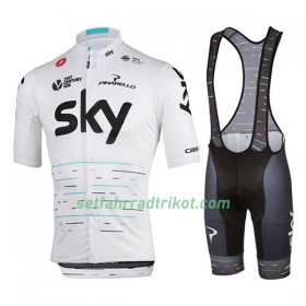 Fahrradbekleidung Radtrikot Kurzarm + Trägershorts 2017 Team Sky Damen N003 
